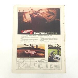 Hot Wheels Gran Toros Print Ad Porsche Racing Advertising Mattel Promotional Art